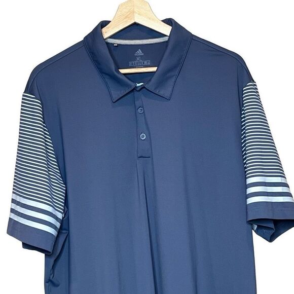 Adidas ultimate 365 blue striped sleeve golf polo size XL - Picture 2 of 13
